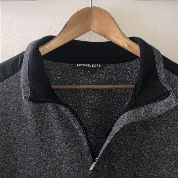Michael Kors Gray Long-Sleeve Quarter -Zip - Picture 2 of 10